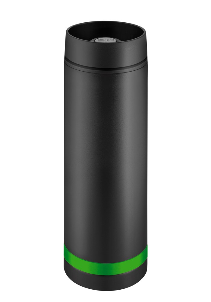 Metmaxx® Thermobecher "Crema360°" - Schwarz / Grün