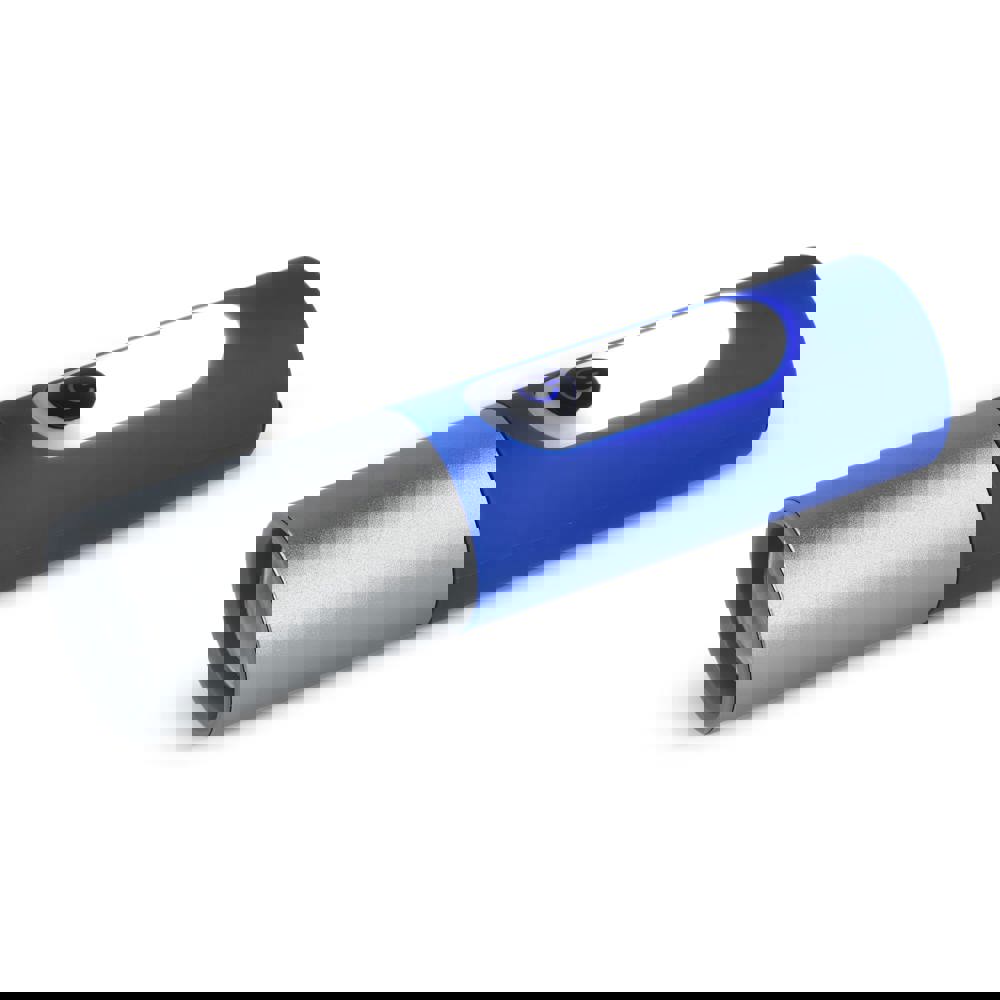 Wiederaufladbare 10-W-LED-Taschenlampe mit Zoomfunktion, 300 lm - blau