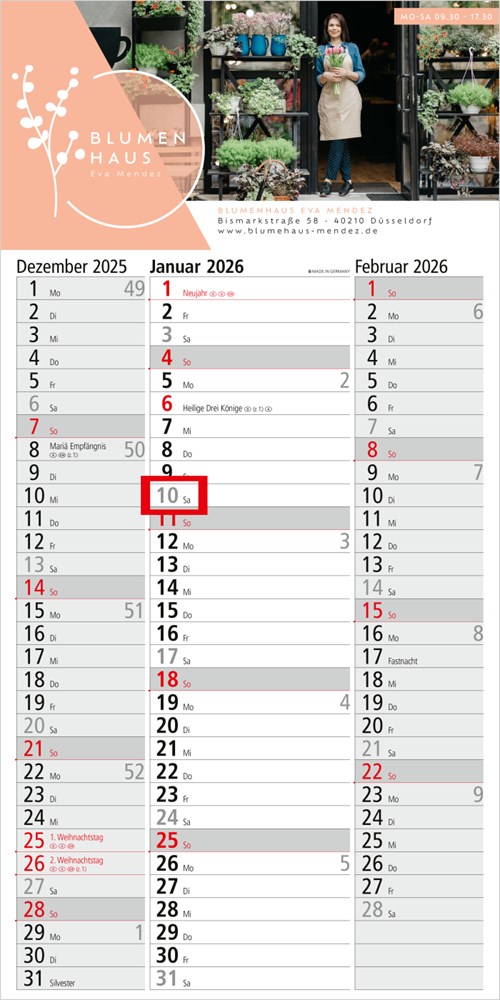 3-Monatskalender Spectrum 3 Bestseller (Einblatt)