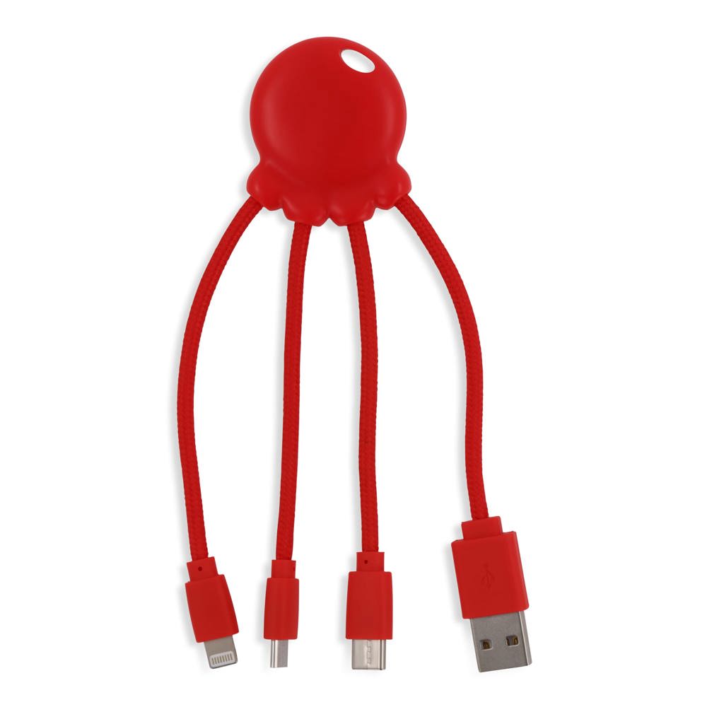 2087 | Xoopar Octopus Charging cable - Rot