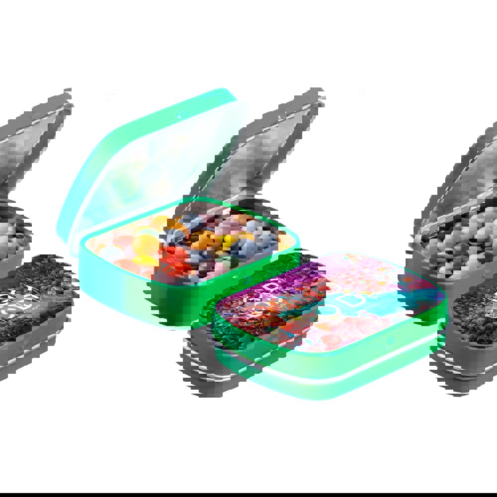 Mini Klappdeckeldose mit Süßigkeiten