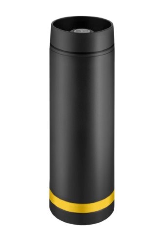Metmaxx® Thermobecher "Crema360°" - Schwarz / Gelb