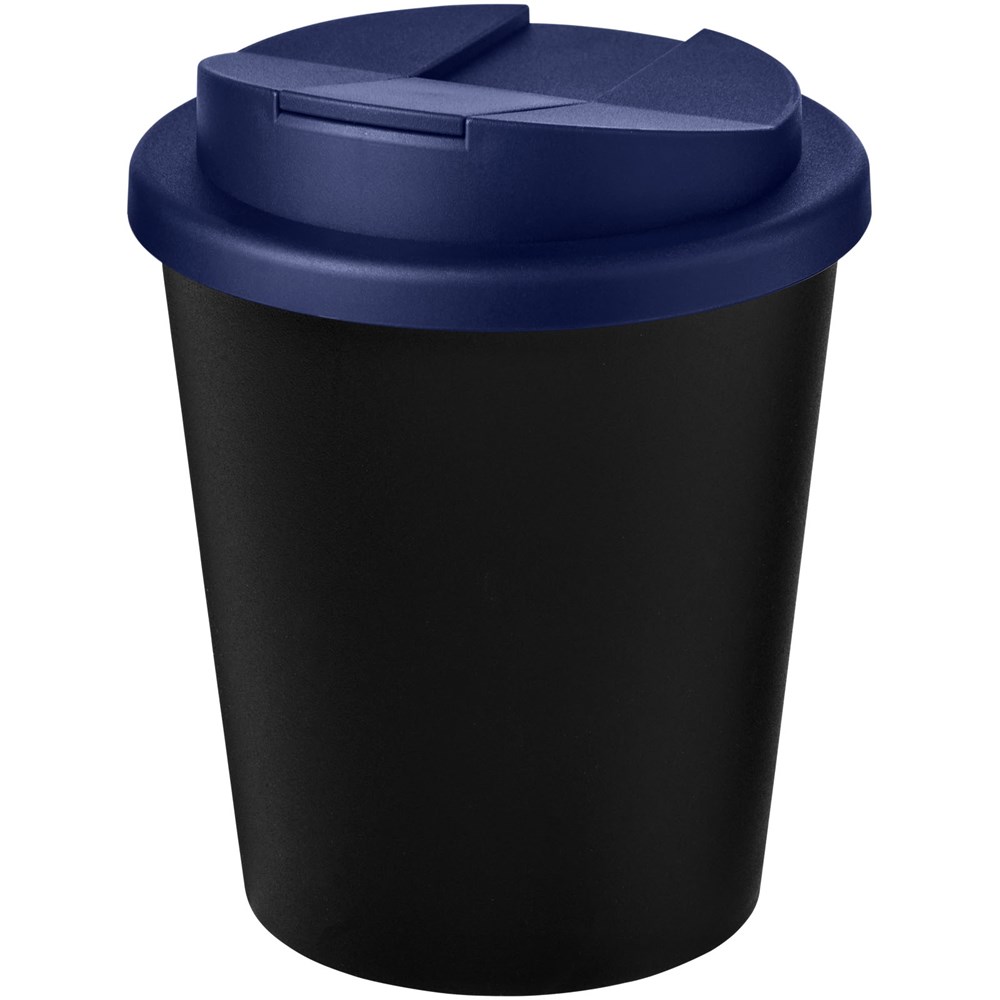 Americano® Espresso Eco 250 ml recycelter Isolierbecher mit auslaufsicherem Deckel  - schwarz, blau