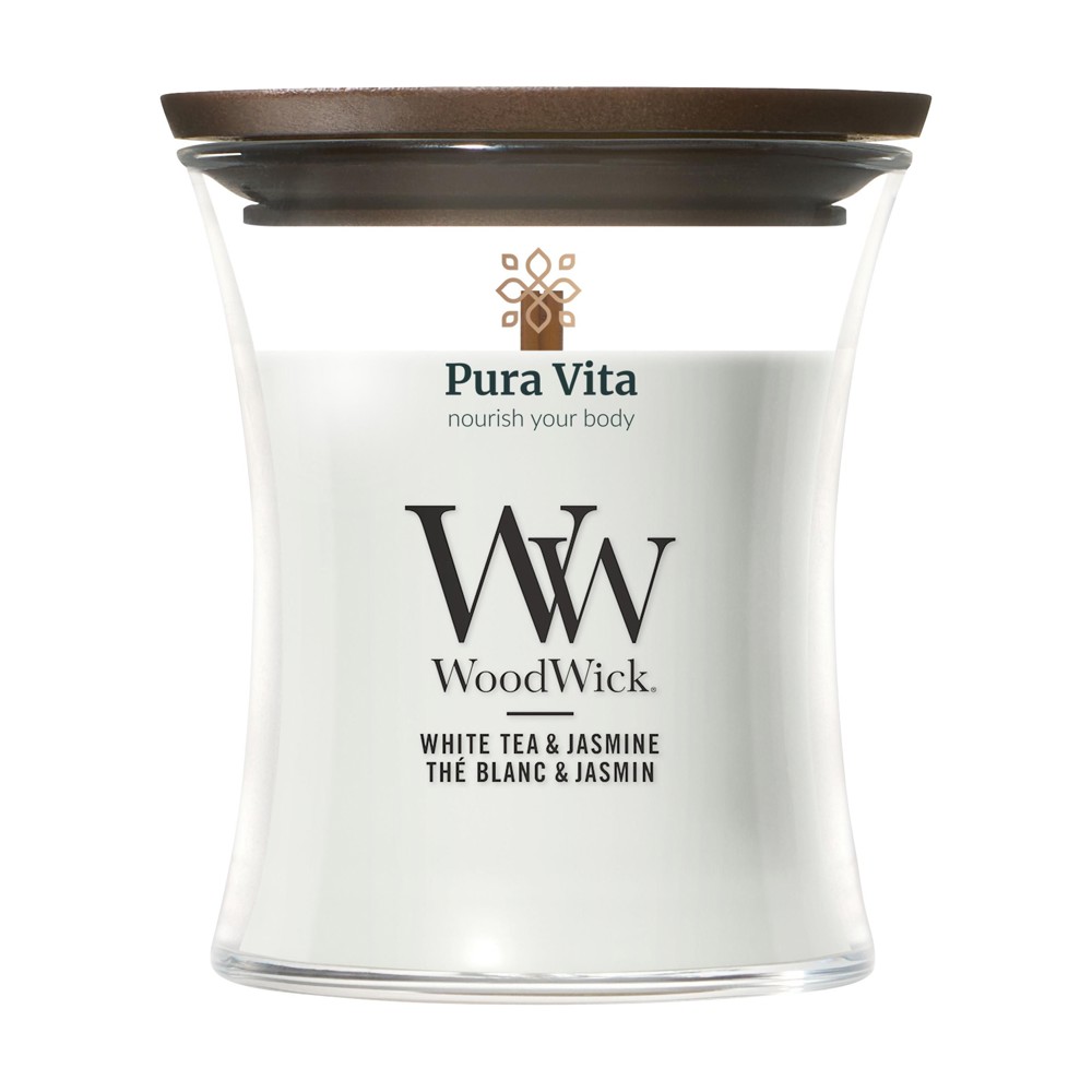 WoodWick White Tea & Jasmine Mini Candle Duftkerze