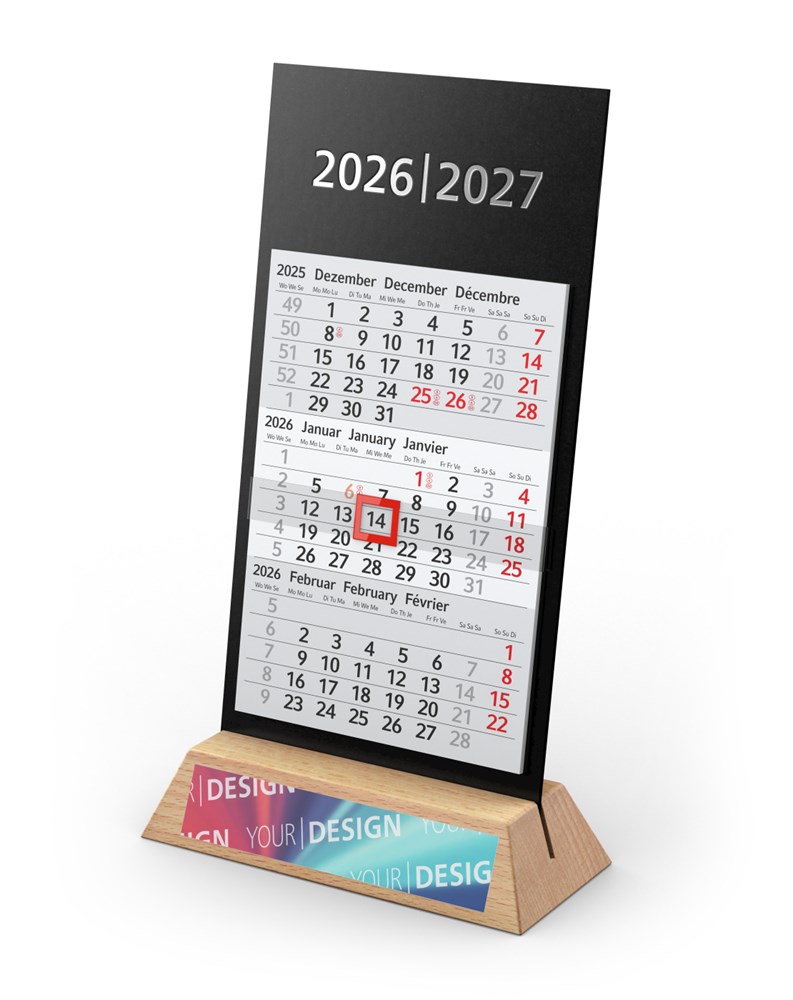 Tischkalender Desktop 3 Wood Bestseller