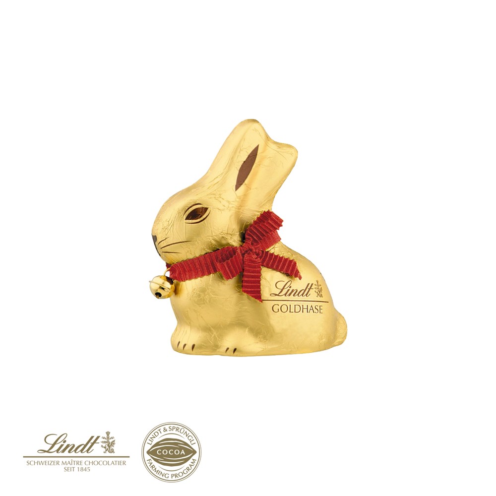 LINDT GOLDHASE IN WERBEKARTONAGE, 100 g