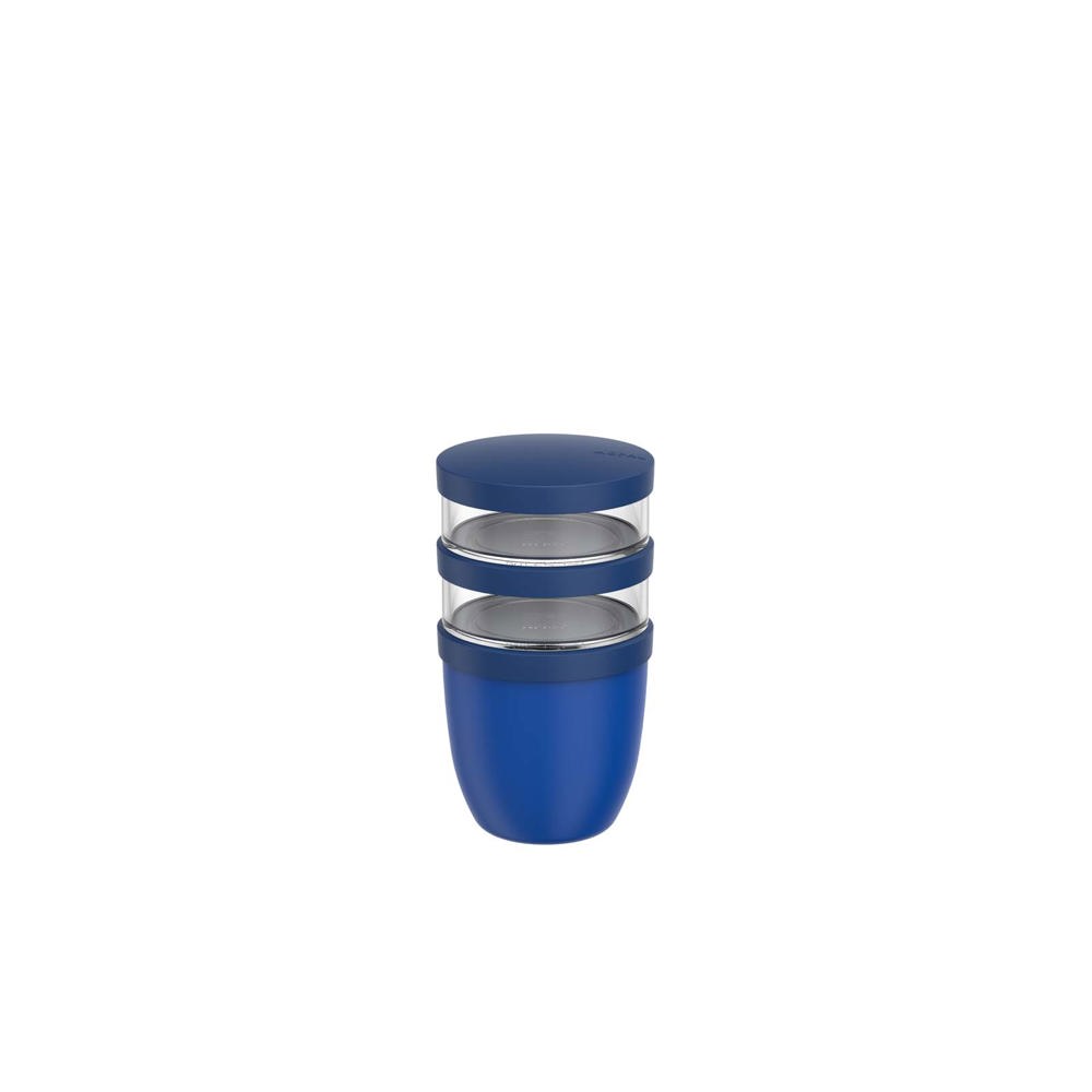 Mepal Ellipse Dreiteiliger, 500 ml + 2 x 200 ml isolierter Lunchpot - vivid blau