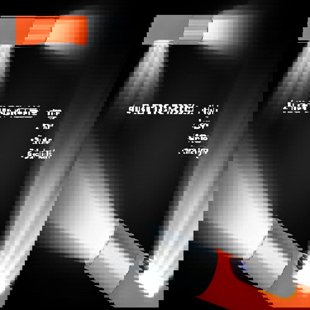 Wiederaufladbare 10-W-LED-Taschenlampe mit Zoomfunktion, 300 lm