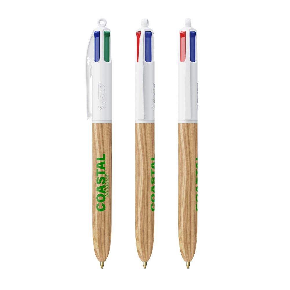 BIC® 4 Colours Wood Style