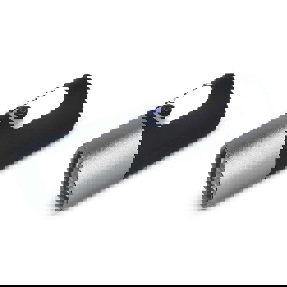 Wiederaufladbare 10-W-LED-Taschenlampe mit Zoomfunktion, 300 lm - schwarz