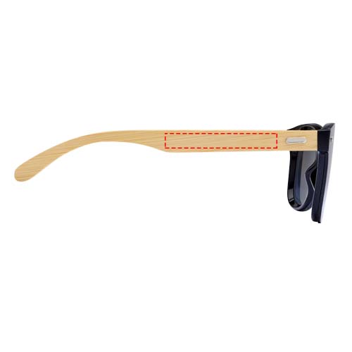 Tan Sonnenbrille mit Bambusbügeln