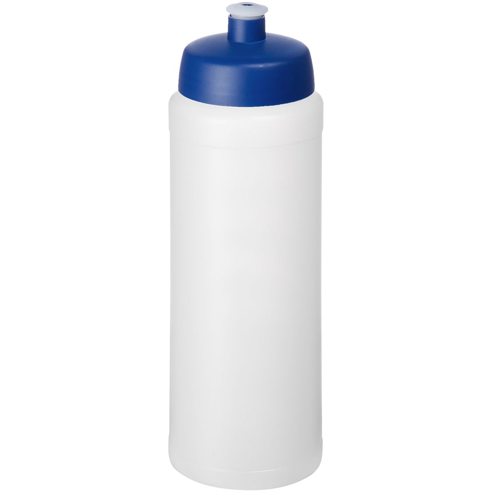 Baseline® Plus grip 750 ml Sportflasche mit Sportdeckel - transparent, blau