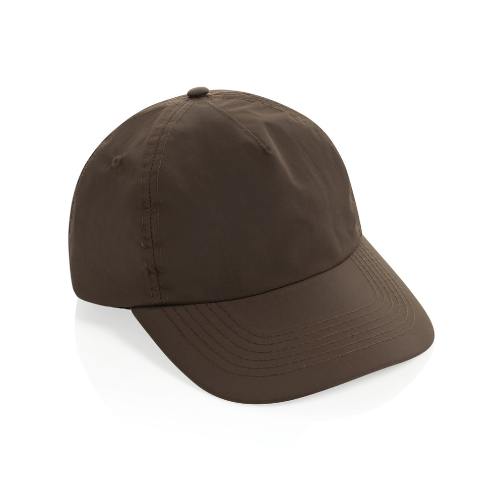 KENTO URBAN RCS 5-Panel-Cap aus RCS recyceltem Nylon - braun (± PMS 4273C)