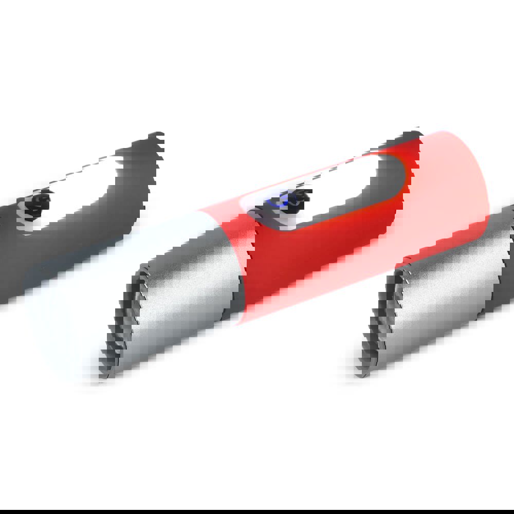 Wiederaufladbare 10-W-LED-Taschenlampe mit Zoomfunktion, 300 lm - rot