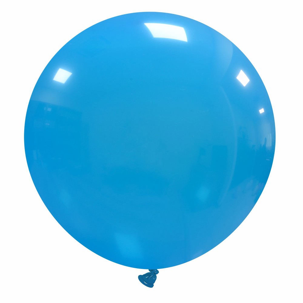Bedruckte Riesenballons – Ø 80 cm / Umfang 250 cm / 32 Inch, Midden groen (07), 250 cm Ø 80 cm / 32 inch, 1 drukzijde - Mitte blau (12)