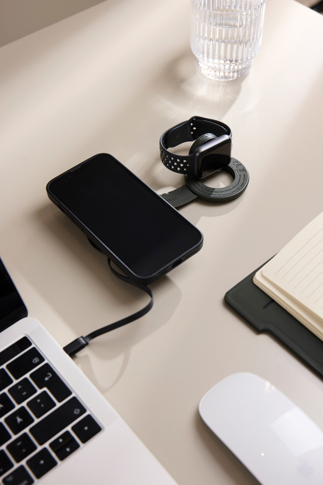 VINGA Baltimore 2-in-1 kabelloser 15W RCS Travel Charger