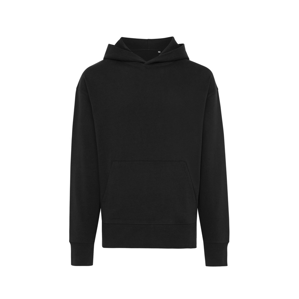 IQONIQ Yoho Relax-Hoodie aus recycelter Baumwolle - schwarz (± PMS Black)