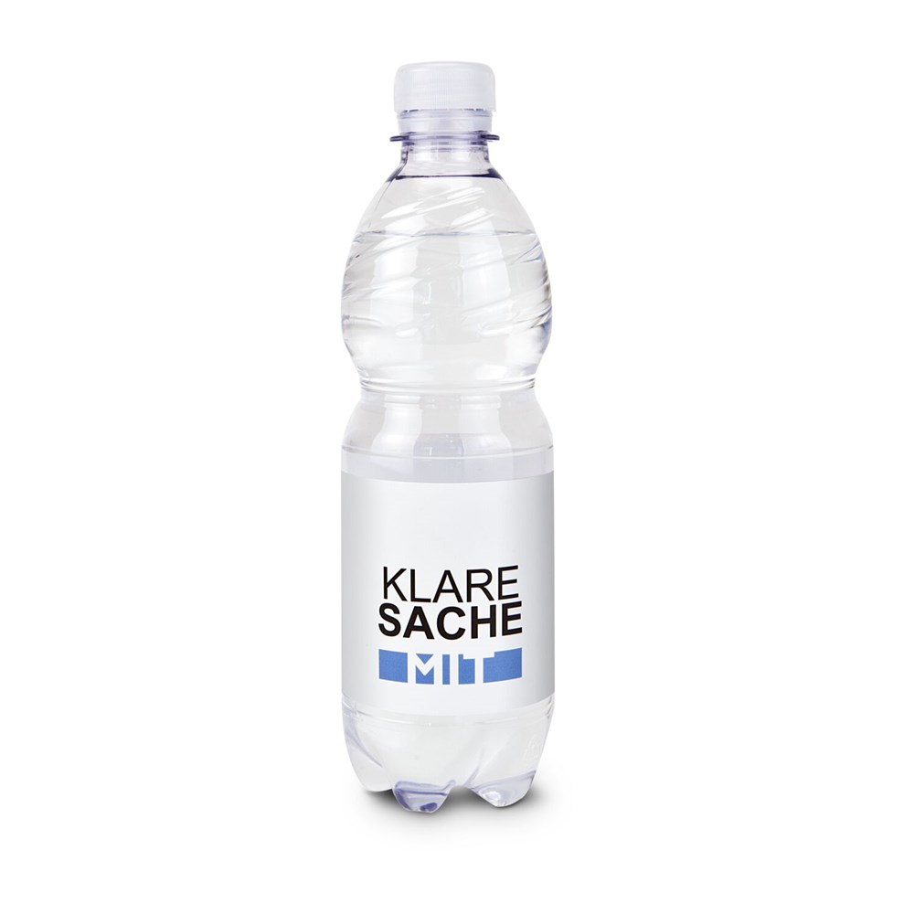 500 ml PromoWater - Mineralwasser mit Kohlensäure, Hergestellt in Deutschland - Eco Papier-Etikett