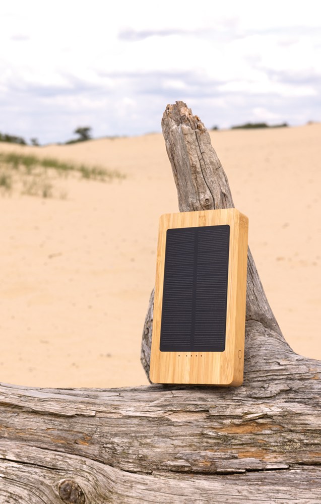 Sunwick 10.000mah Bambus Solar Powerbank