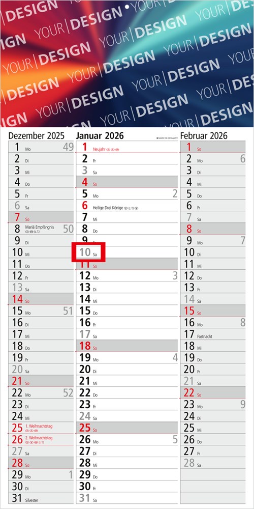 3-Monatskalender Spectrum 3 Bestseller (Einblatt)