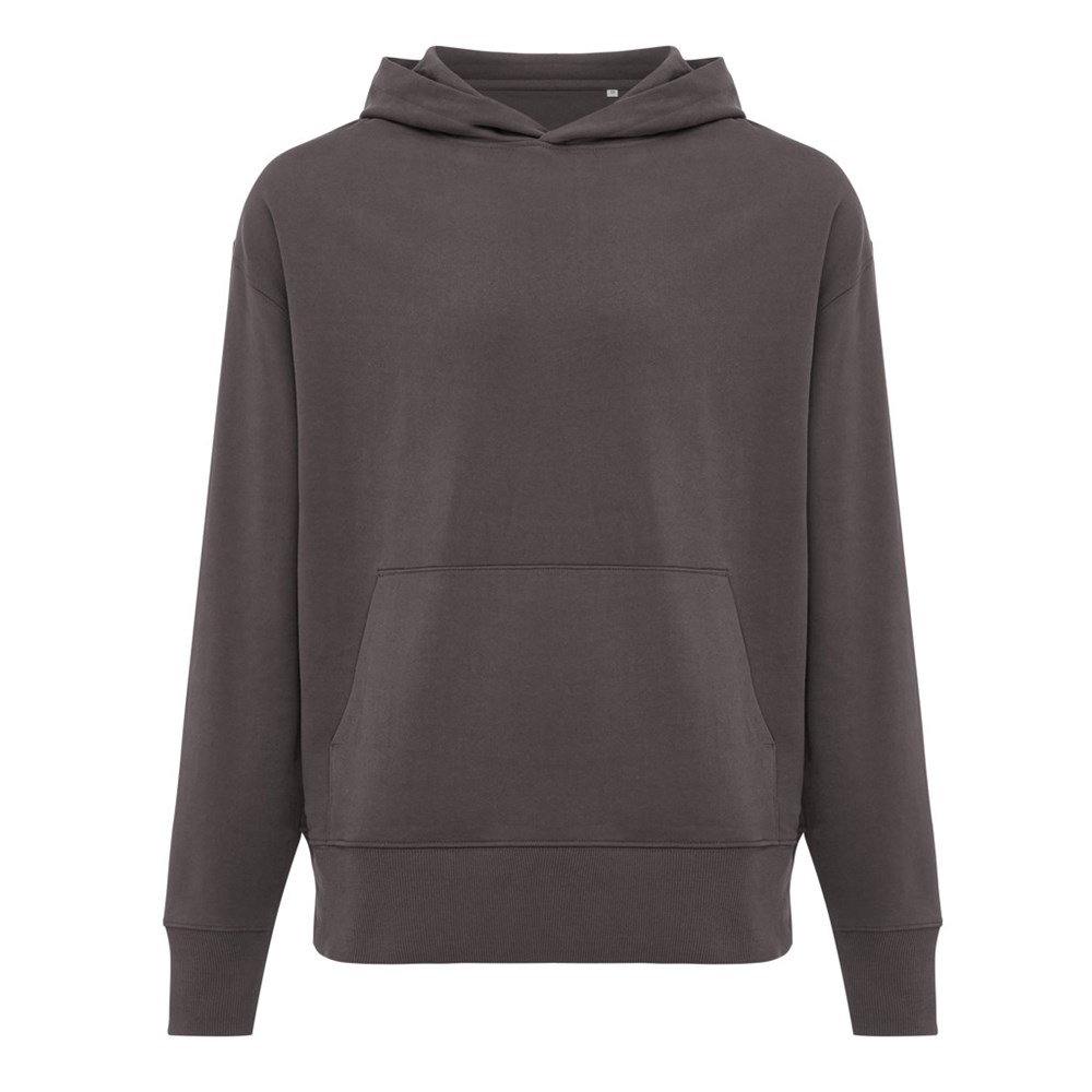 IQONIQ Yoho Relax-Hoodie aus recycelter Baumwolle - anthrazit (± PMS 19-3900 TCX)