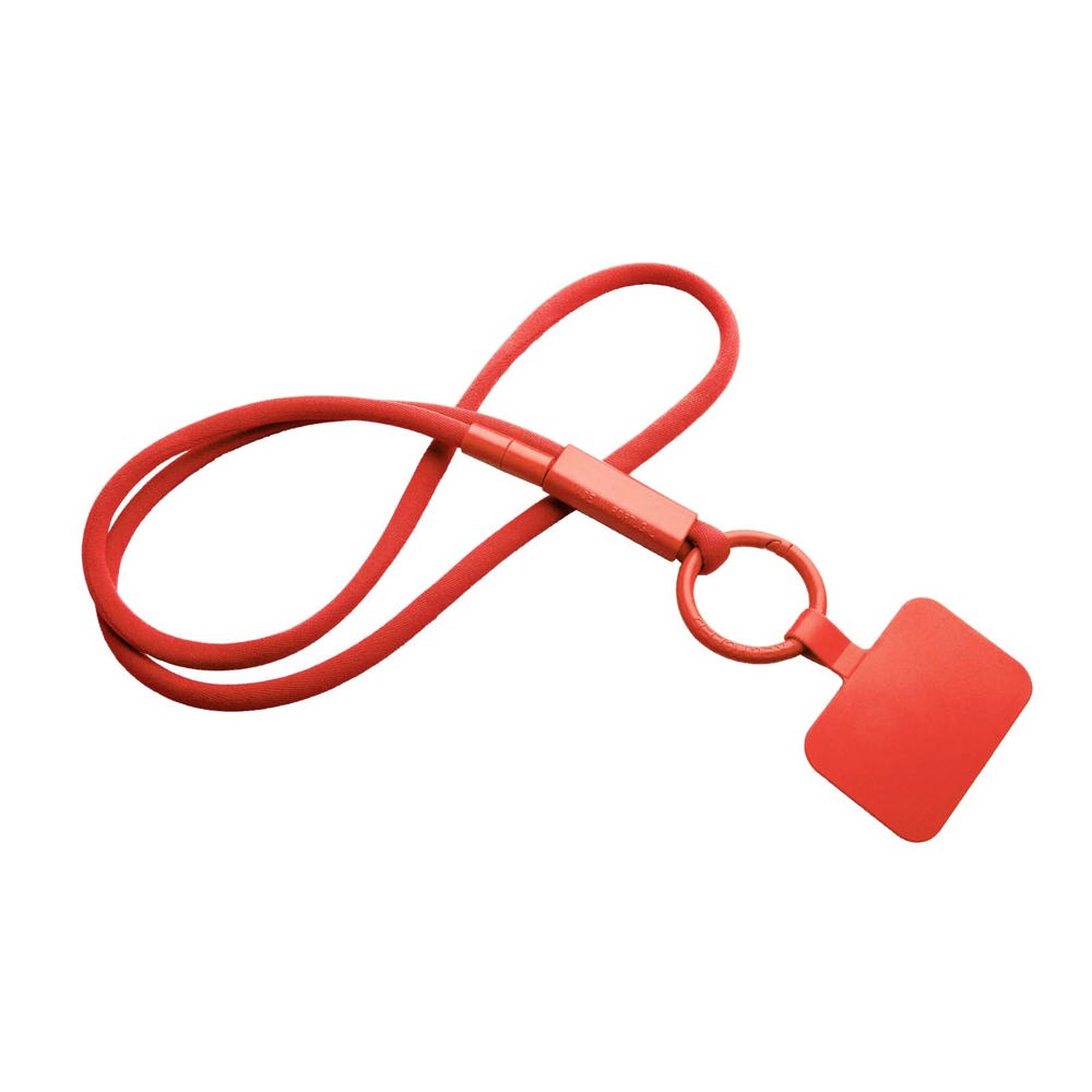 Tubyard Lanyard mit Telefonhalterung und Band aus recyceltem Kunststoff - rot