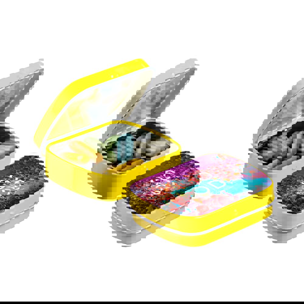 Mini Klappdeckeldose mit Süßigkeiten