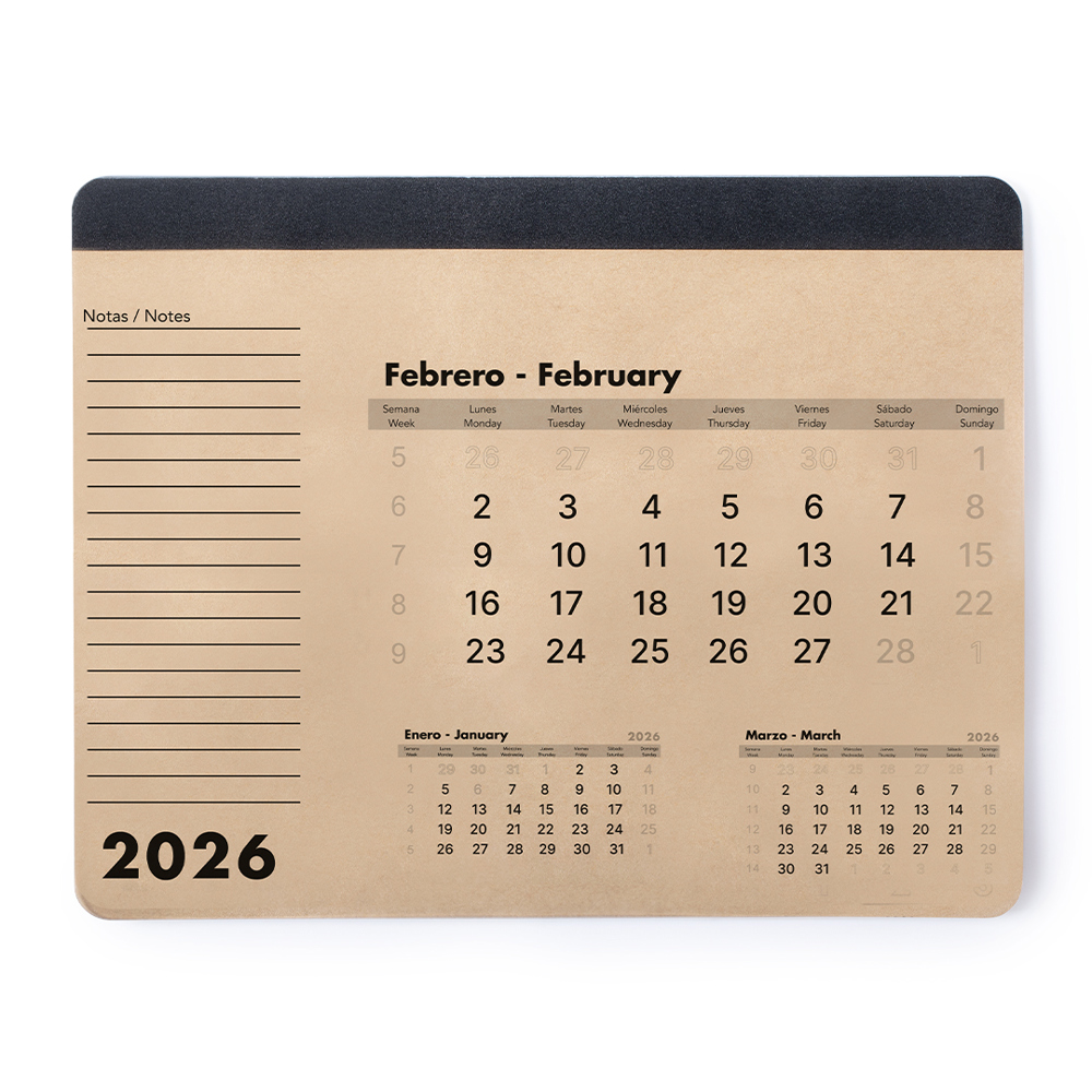 Mauspad Kalender Flen